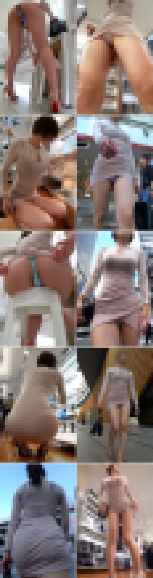 【衣装:前チラワンピ】フェチ好みなエロスカ尻肉の変態お姉さん VS 満肉への食い込みが激ヤバすぎる超絶美女♪ サンプル画像1