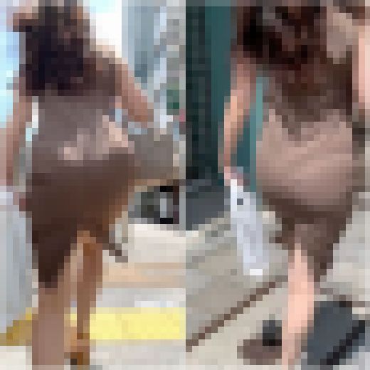 《絶妙なスリットが堪らない！Tバックも浮かび上がらせるセレブ美女》　サンプル画像3