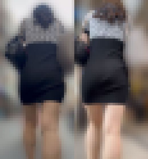 ヒップラインが美しいタイトワンピース美女　サンプル画像1