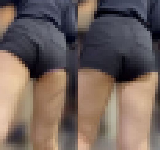 ショートパンツからパンティがハミ出てしまってる美女　サンプル画像2