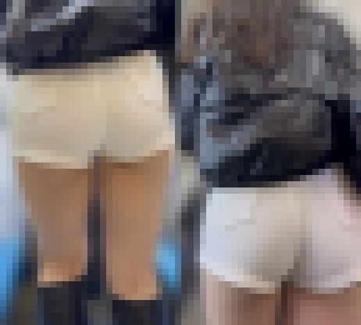 ハミ尻がセクシーな白ショートパンツ美女　サンプル画像1