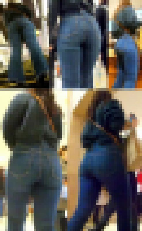 No.375美尻×美脚ラインのバランスがスキニーデニム越しにバッチリ伝わってくるお姉さんに密着取材　サンプル画像1