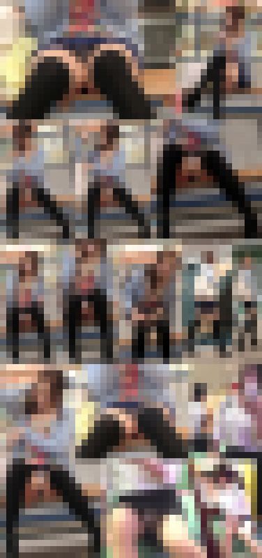 ２人収録！最後はバレた?大開脚で白P丸見えニーハイ娘&新人OLのスト越し透けP堪能極上対面パンチラ〜　サンプル画像2