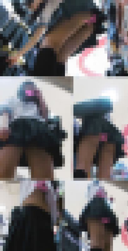ミニスカ女子を前後から丸見えパンチラ4♡ サンプル画像1