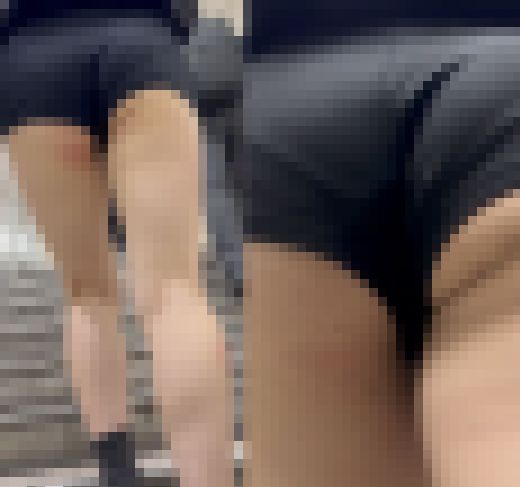 下尻がハミ出しすぎなムチムチセクシーお姉さん　サンプル画像3