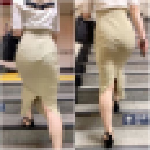《最高の丸み！ピチピチ過ぎて丸見えなPラインも仰天な美人OL》　サンプル画像1