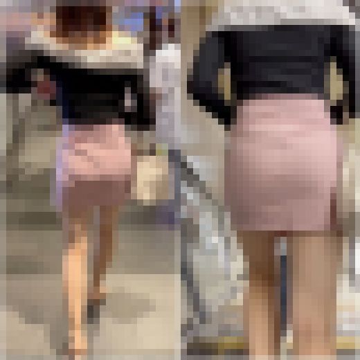 《スカートはパッツパツ！生足全開のスタイル抜群な美女》　サンプル画像1