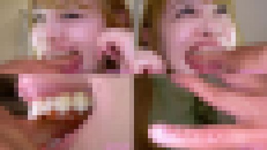 【噛みつき】 衝撃！奥歯で指を噛むところが丸見えのスペシャル噛みつき！【西村ニーナ】　サンプル画像1