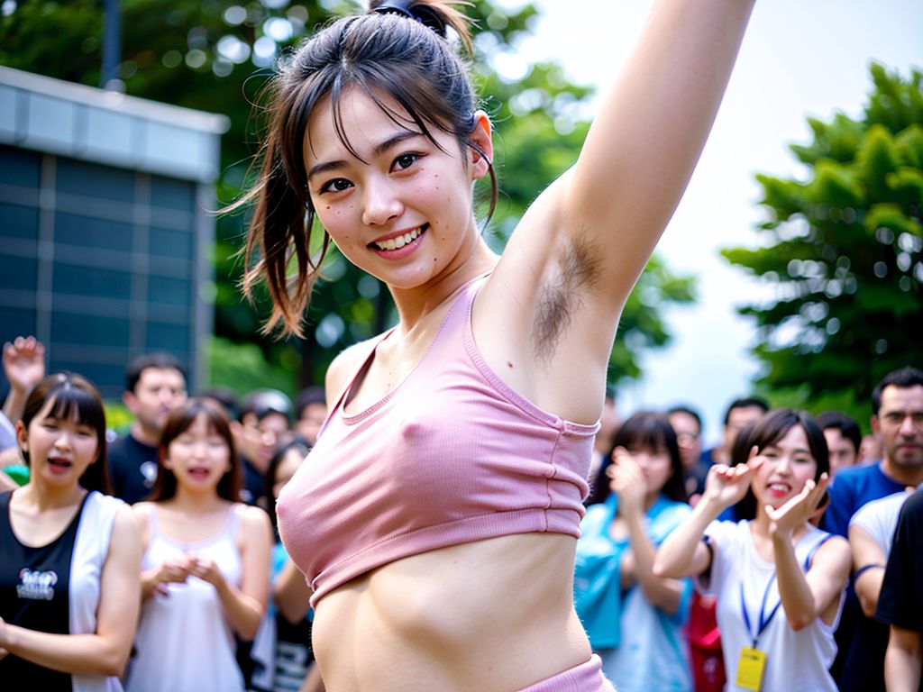美少女わき毛画像　愛知県　北名古屋市　2023年10月02日　美少女　わき毛画像