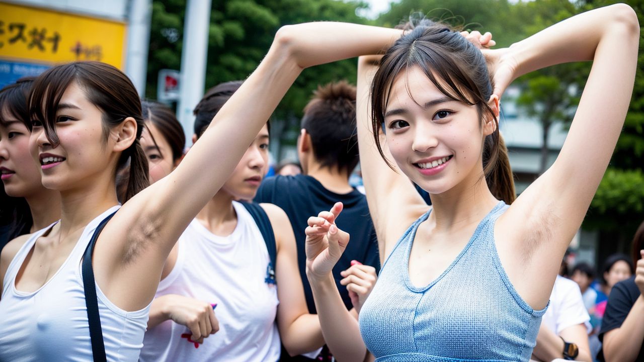 美少女わき毛画像　京都府　長岡京市　2024年06月26日　美少女　わき毛画像