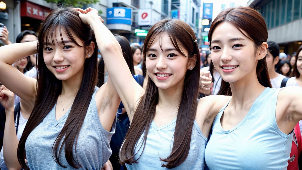 美少女わき毛画像　静岡県　島田市　2024年07月07日　美少女　わき毛画像