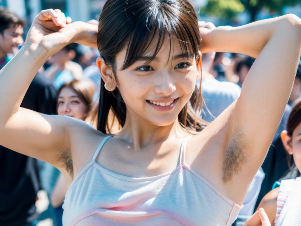 美少女わき毛画像　岐阜県　高山市　2025年07月30日　美少女　わき毛画像