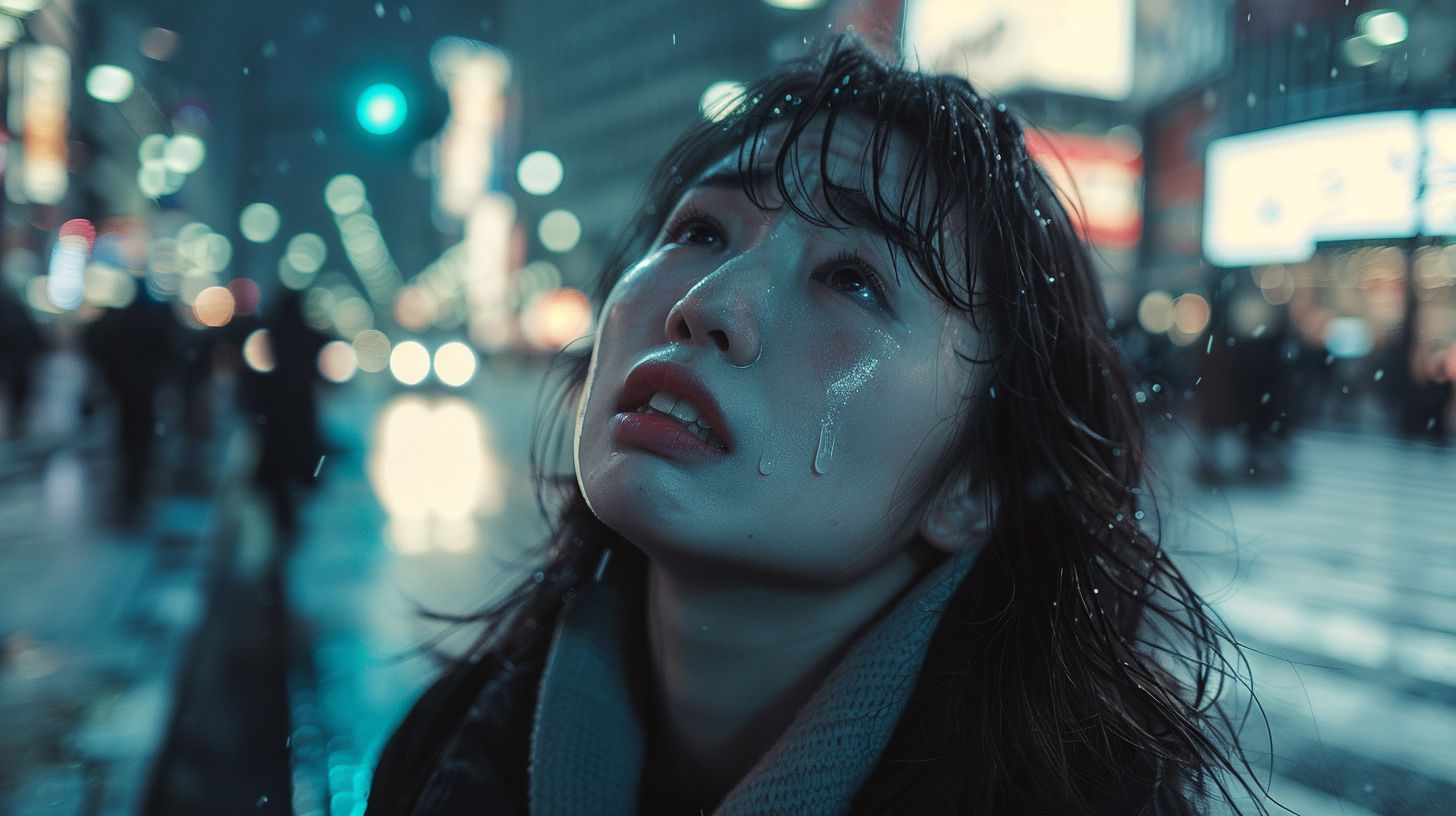 号泣女子　沖縄県　名護市　2025年04月07日　号泣女性画像