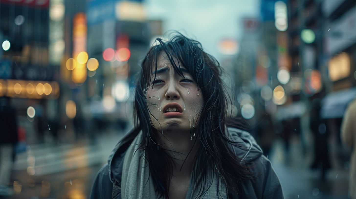 号泣女子　福岡県　古賀市　2025年04月16日　号泣女性画像