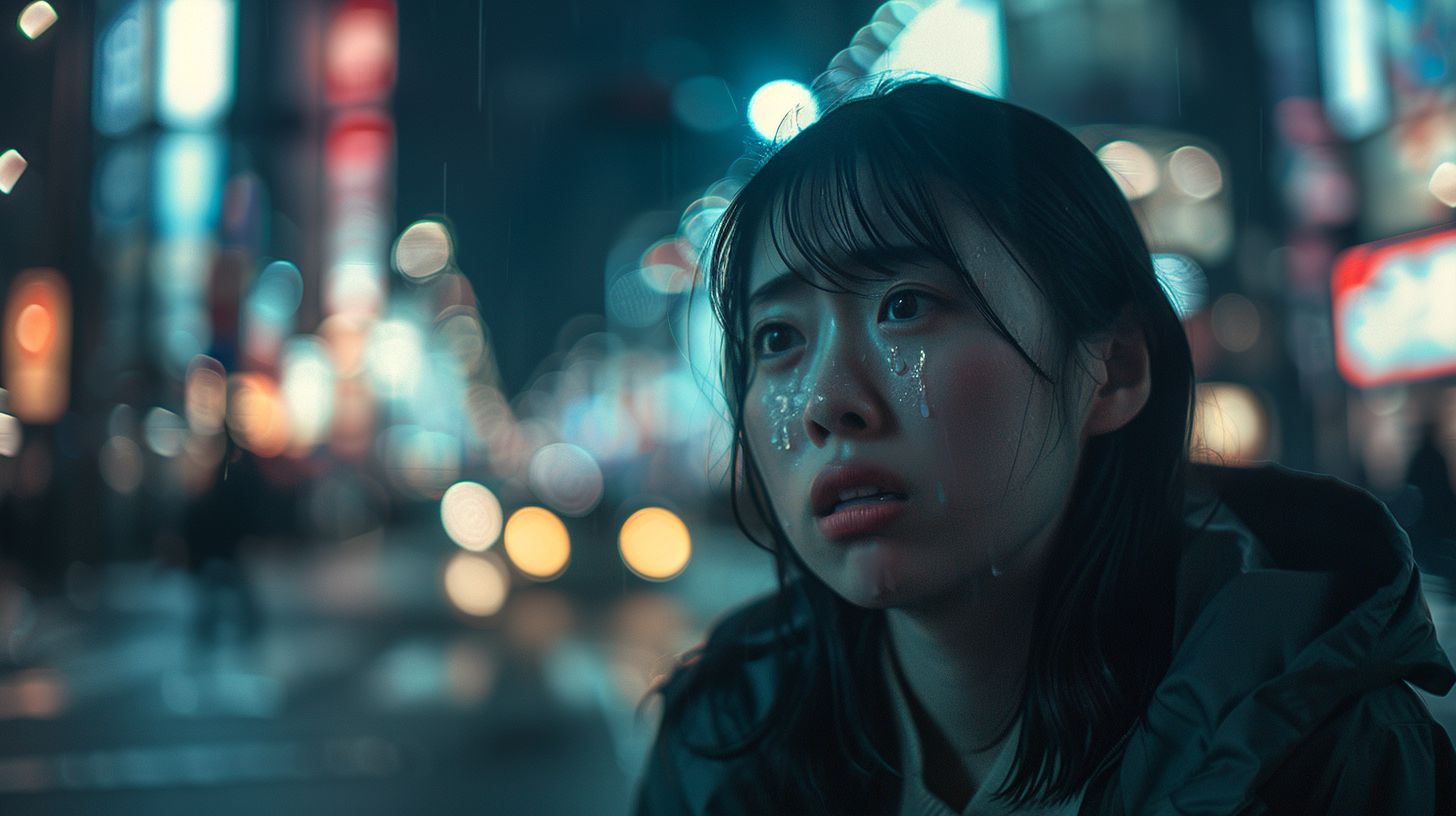 号泣女子　大阪府　大阪市　2025年07月18日　号泣女性画像