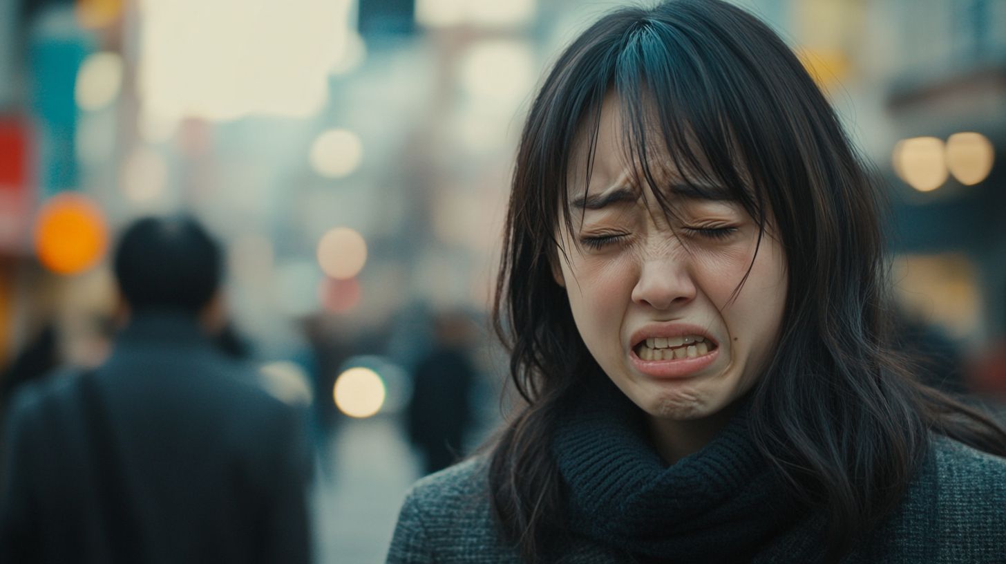 号泣女子　奈良県　天理市　2025年09月01日　号泣女性画像