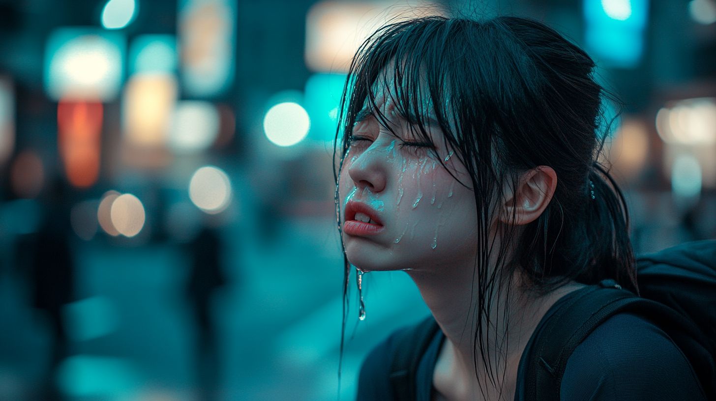 号泣女子　東京都　江東区　2025年12月15日　号泣女性画像