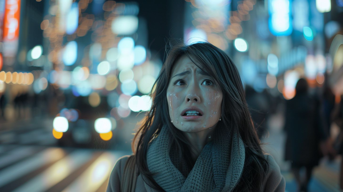 号泣女子　東京都　品川区　2025年12月27日　号泣女性画像