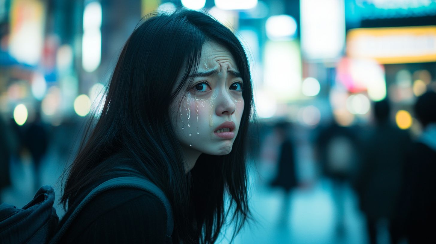 号泣女子　福岡県　大牟田市　2026年01月26日　号泣女性画像