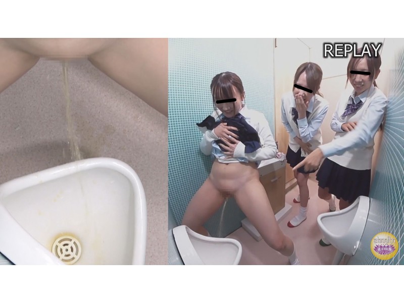 男子便所悪ノリ女学生立ち小便　サンプル画像19