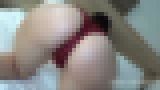 無修正個人撮影動画「ジャングルまんこ！【中出し】パンツからはみ出るほどの剛毛。そして美乳にデカ尻とたまらないボディ。言いなり気質なドMちゃんが『せいしくだしゃい』とおねだりするので中出し。」　サンプル画像03