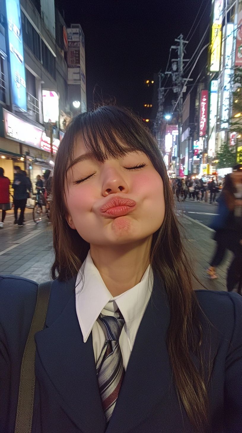 ディープキス画像　大阪府　摂津市　2025年01月23日　キス顔　画像