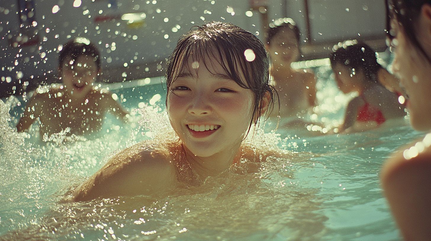 県営プール画像　福岡県　小郡市　2024年11月10日　プール女子　画像