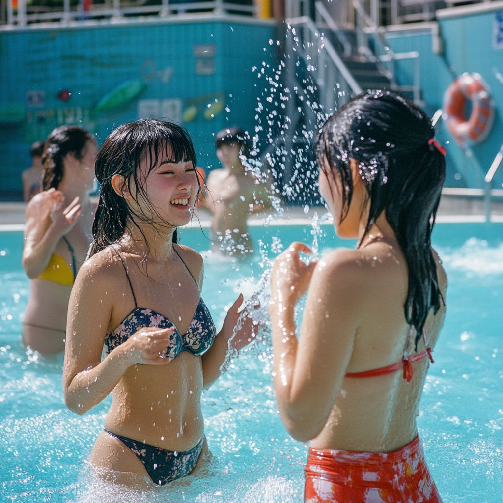 公共プール画像　岡山県　岡山市　2025年10月10日　プール女子　画像