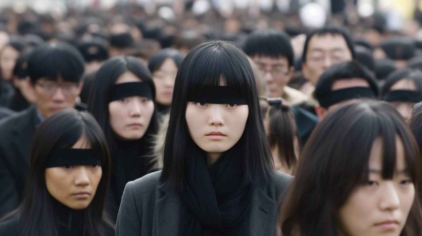 目隠し女子　茨城県　龍ケ崎市　2024年11月03日　目隠し画像