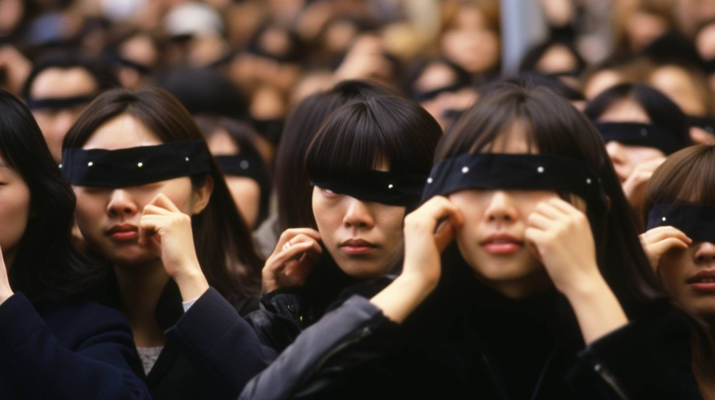 目隠し女子　埼玉県　川越市　2024年11月06日　目隠し画像