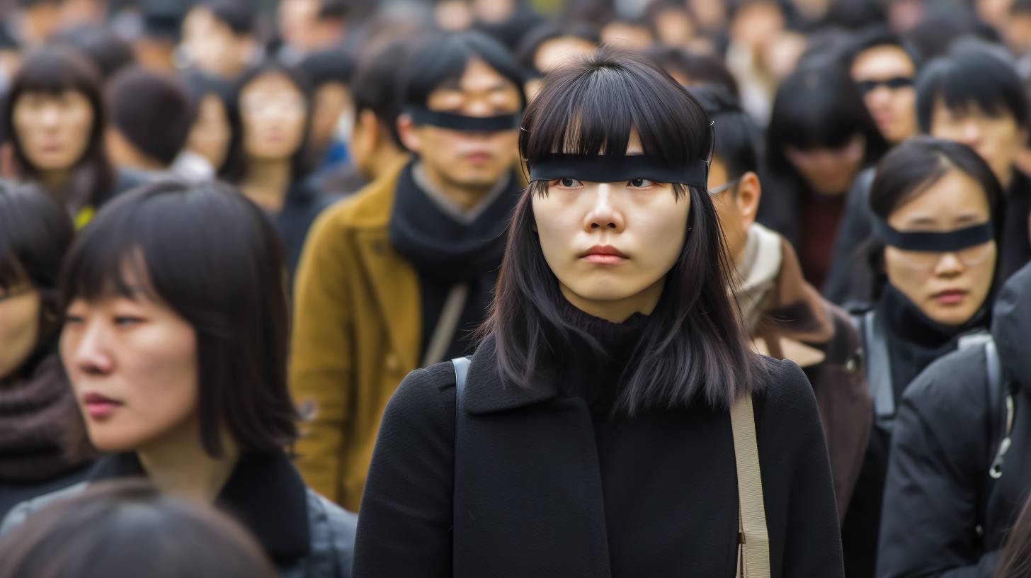 目隠し女子　大阪府　東大阪市　2024年12月27日　目隠し画像