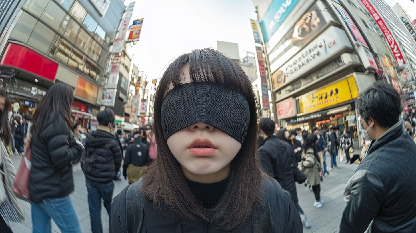 目隠し女子　東京都　狛江市　2025年04月14日　目隠し画像