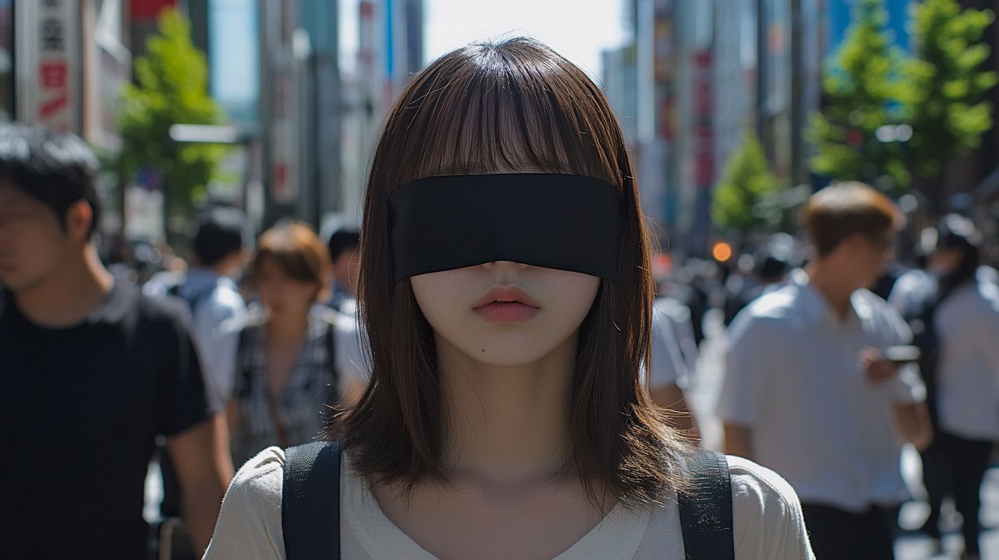 目隠し女子　青森県　十和田市　2025年05月14日　目隠し画像