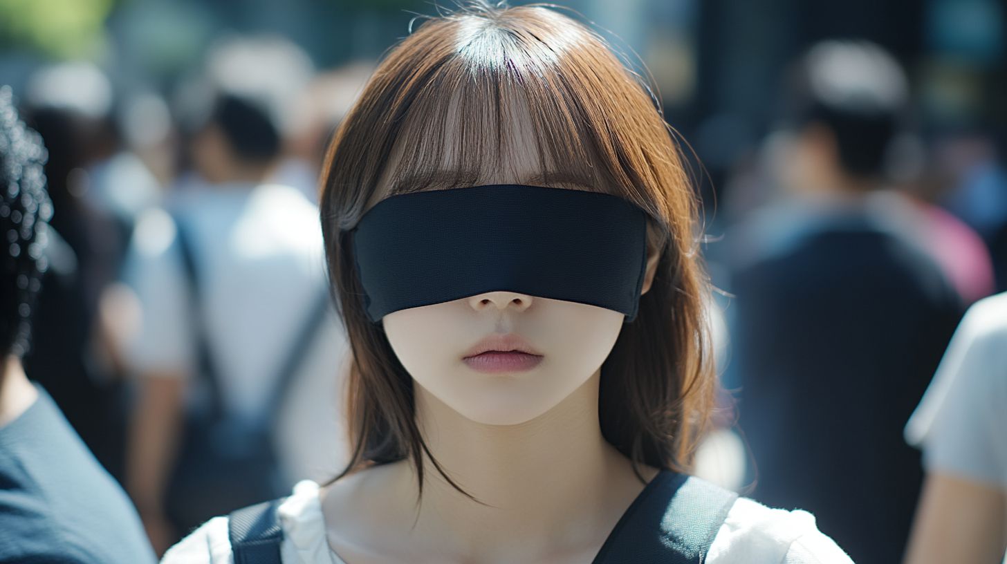 目隠し女子　埼玉県　吉川市　2025年05月29日　目隠し画像