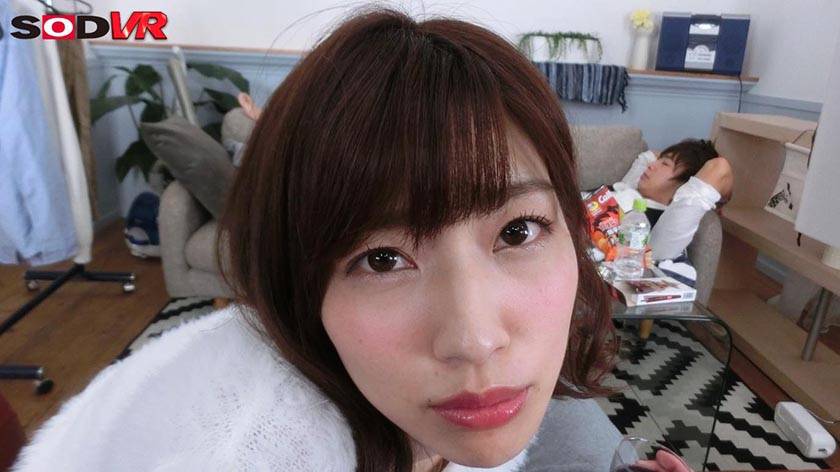 【VR】ほろ酔いでキス魔に変貌した親友の彼女がず～っとキスを求めてきた！寝ている彼氏の目の前でこっそりセックス！ 市川まさみ 　サンプル画像2