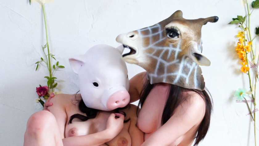 ANIMAL MASK LESBIAN 羽月希 日比乃さとみ 西条沙羅 尾上若葉 西条沙羅 　サンプル画像2