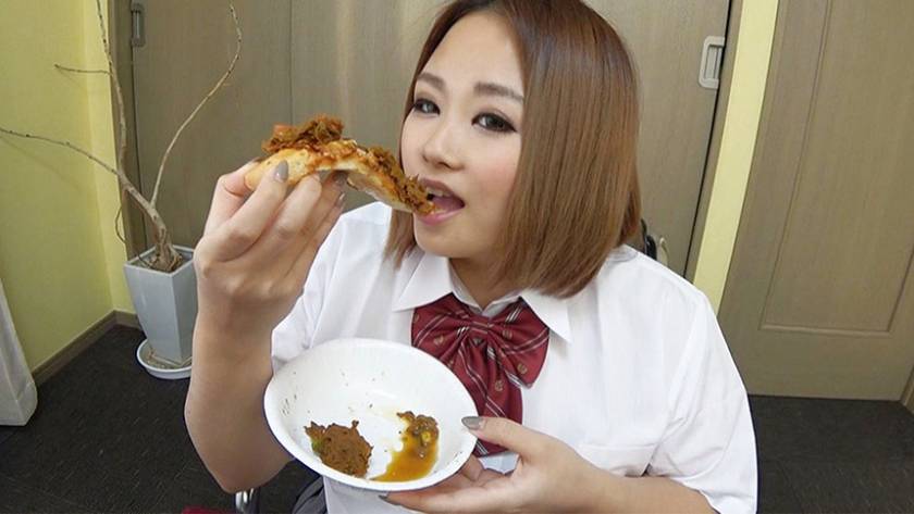 TVチャ〇ピオン〇出演！大食いフードファイター・ギャル利根ちゃんが食いしん坊のあまり自分のウンコ食っちゃった！！ 　サンプル画像3