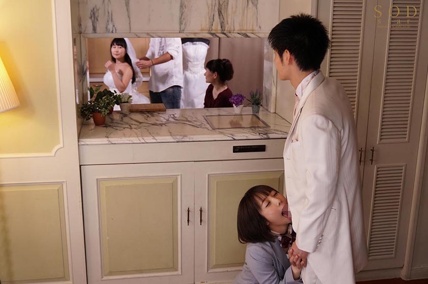 戸田真琴 結婚式最中の新郎に●●中出しさせる美人ウェディング　サンプル画像8