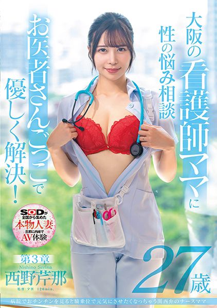 病院でおチンチンを見ると騎乗位で元気にさせたくなっちゃう関西弁のナースママ 西野芹那 27歳 第3章 大阪の看護師ママに性のお悩み相談 お医者さんごっこで優しく解決! サンプル画像