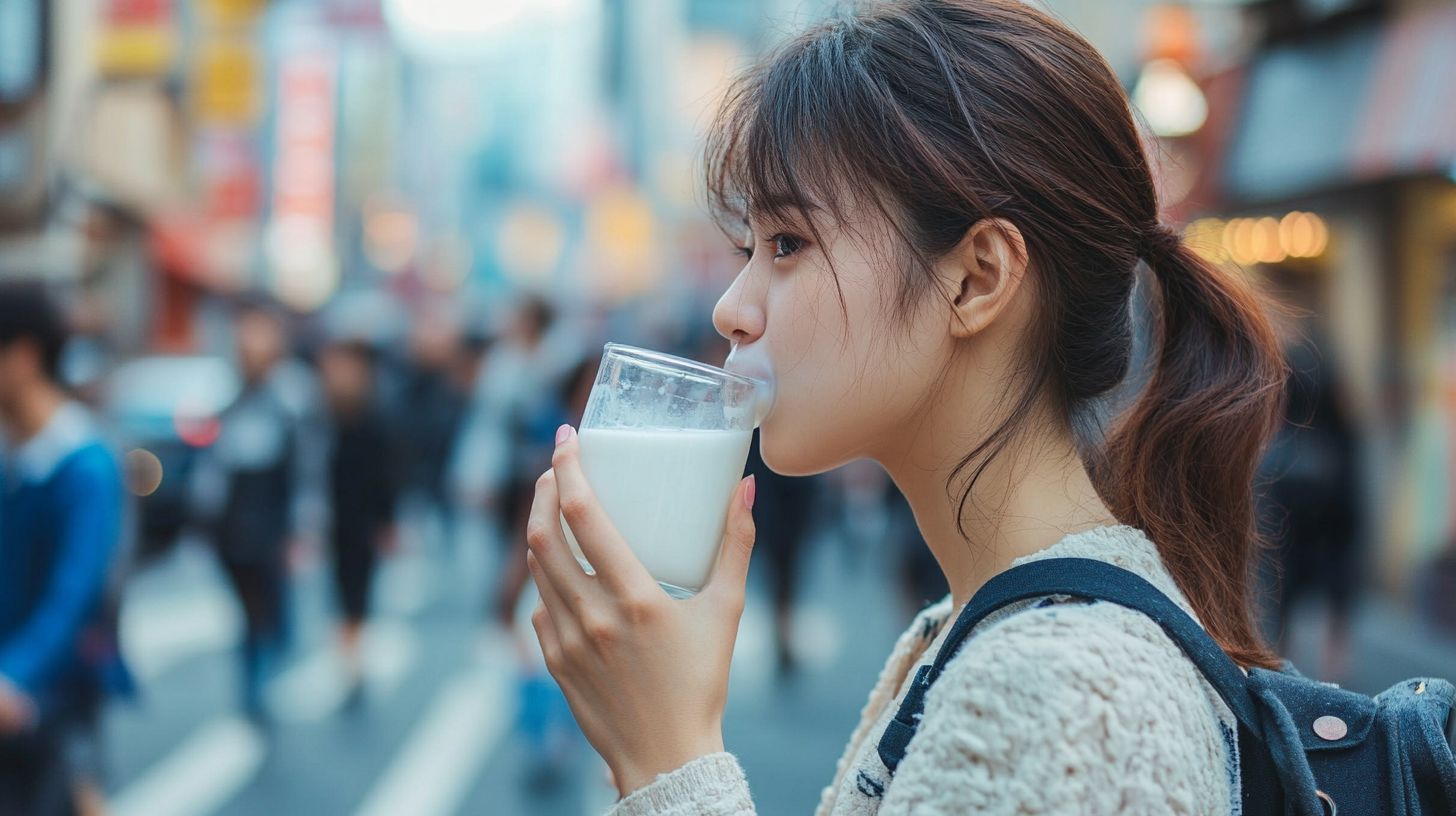 牛乳女子画像　埼玉県　羽生市　2025年03月25日　牛乳マニア　画像