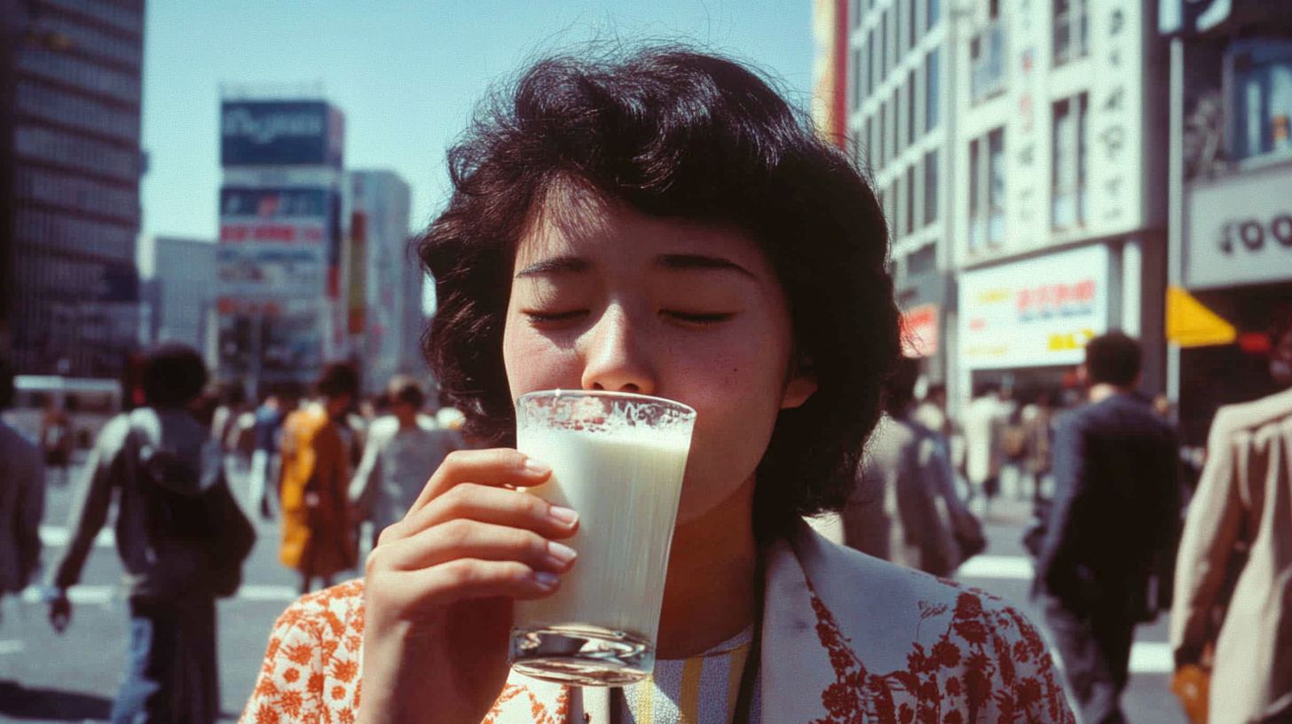 牛乳女子画像　埼玉県　久喜市　2025年04月12日　牛乳大好き女子　画像