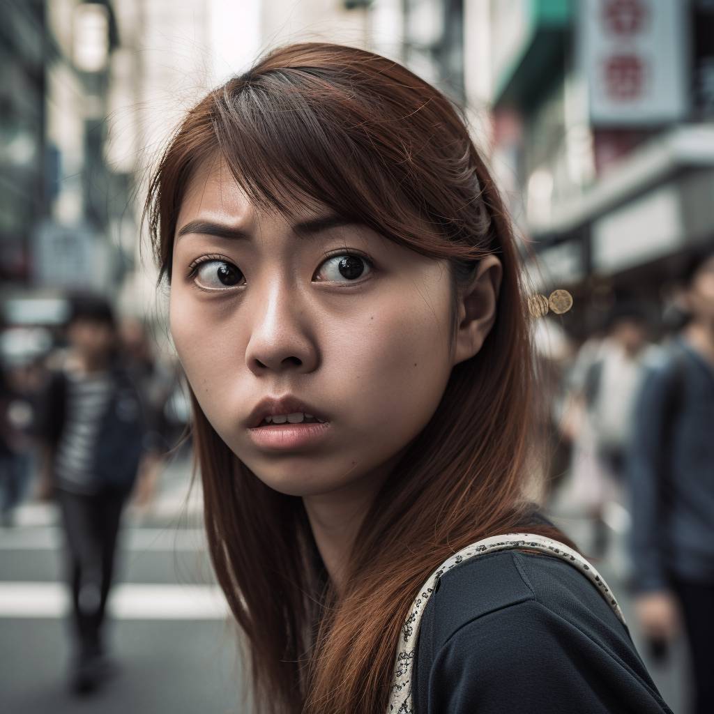 睨みつける女　福井県　福井市　2023年09月04日　睨みつける女子画像