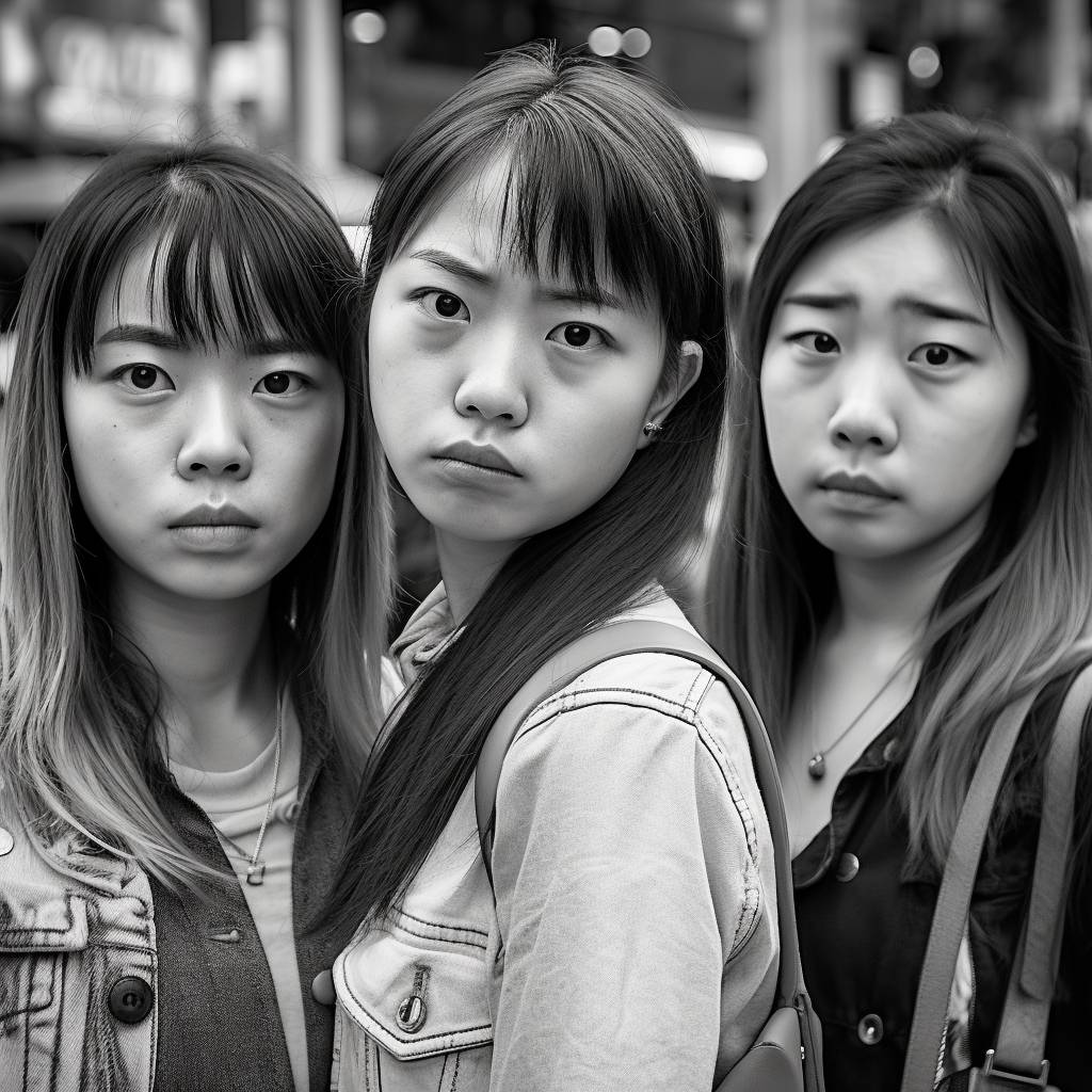 睨みつける女　長崎県　諫早市　2023年12月18日　睨みつける女子画像