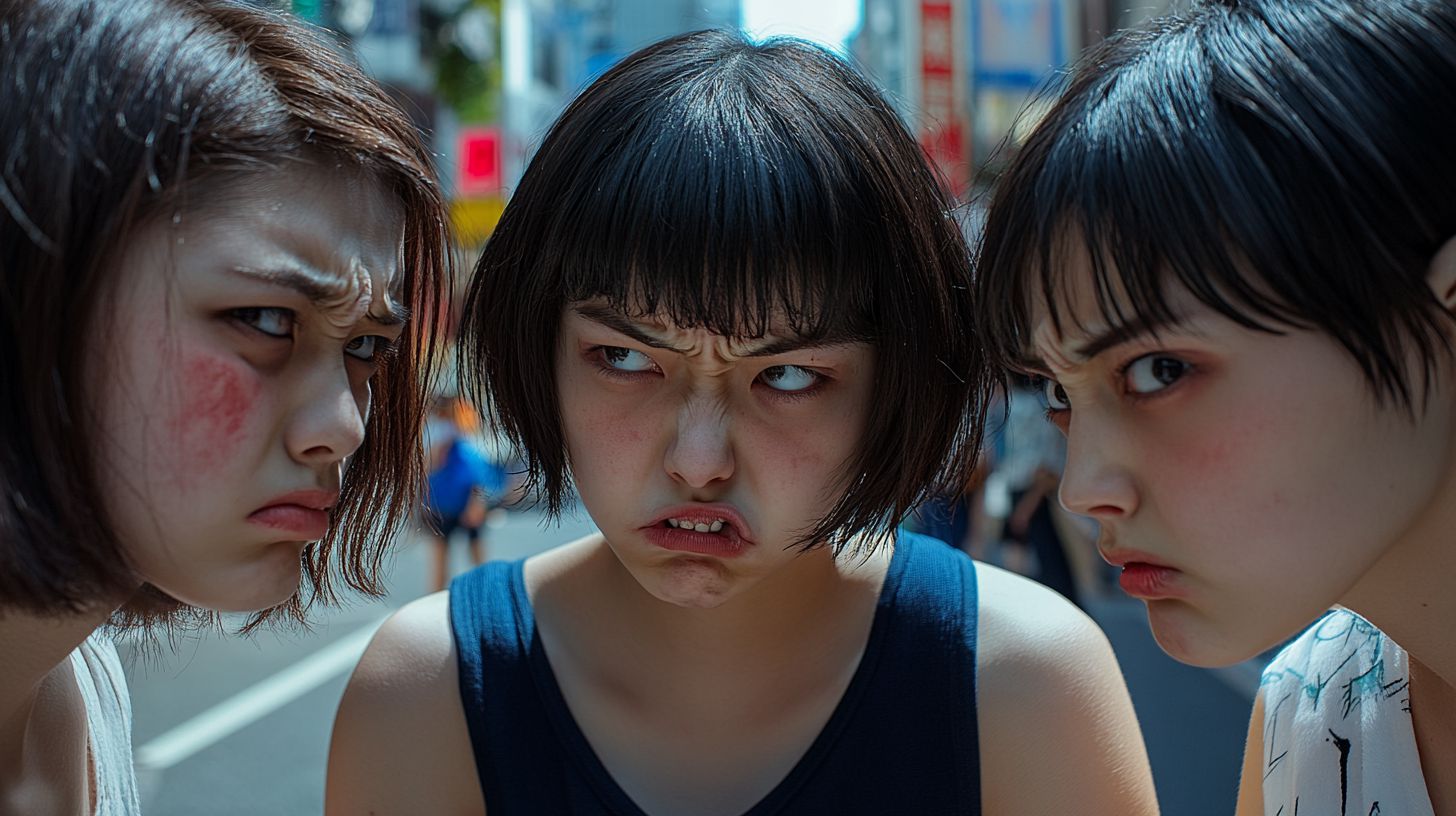 睨みつける女 茨城県 日立市 2025年10月17日 睨みつける女子画像