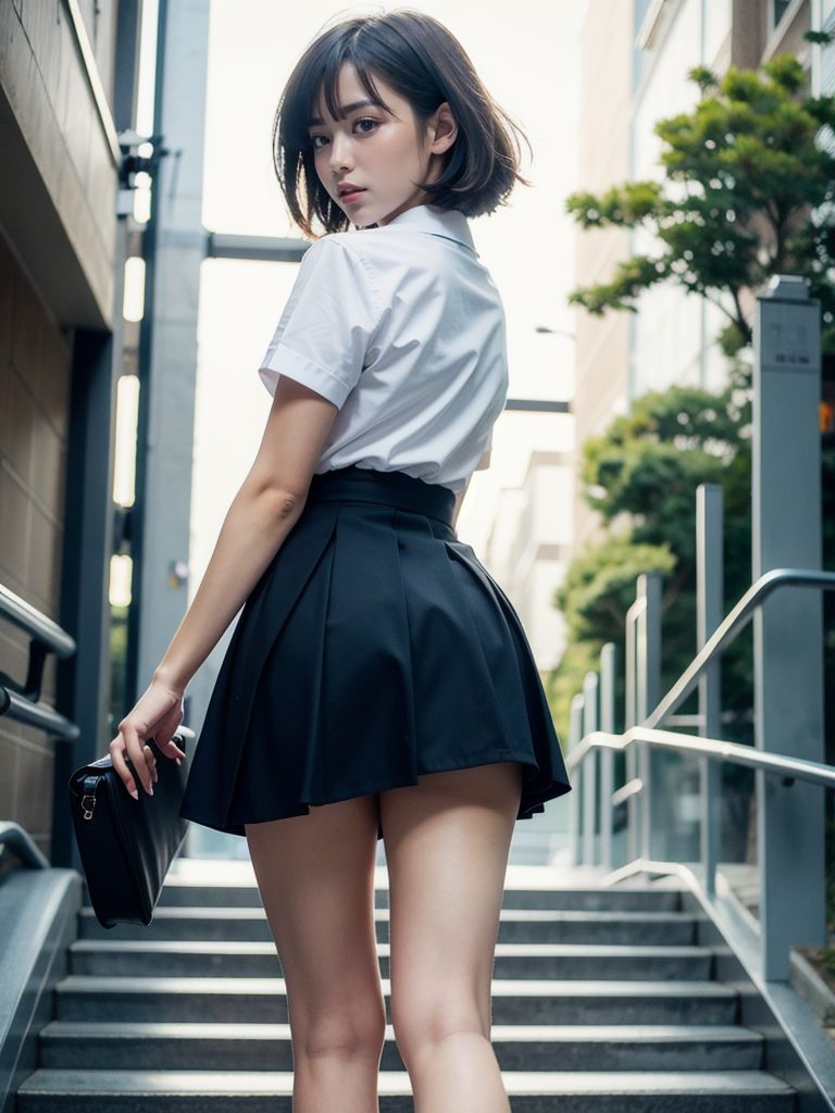 パンチラ逆さ撮り　東京都　八王子市　2024年02月27日　パンチラ逆さ撮り　画像