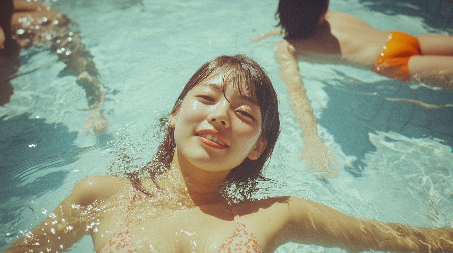 県営プール画像　岡山県　総社市　2025年03月25日　プール女子　画像