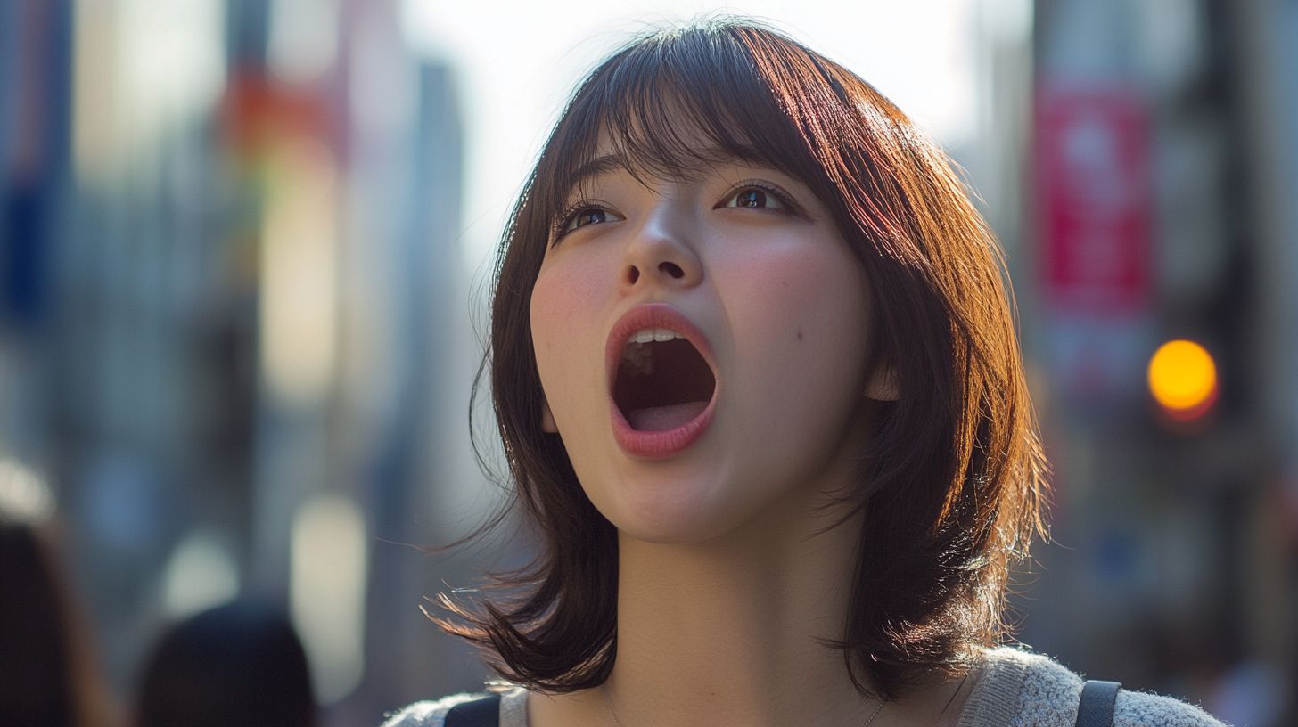 口を開ける画像 千葉県 浦安市 2025年07月04日 大口女子 画像