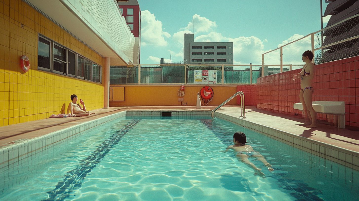 市営プール画像　愛知県　名古屋市　2024年10月07日　プール女子　画像