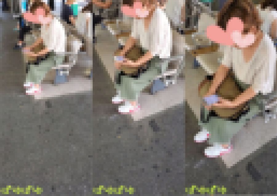 [胸チラ]片乳だけノーブラのママさん[顔有] サンプル画像