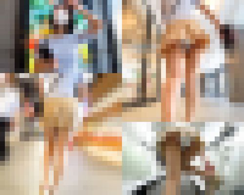 揺れるスカートからチラ見え「純白パンチラ」が眩しいお姉さん！ サンプル画像